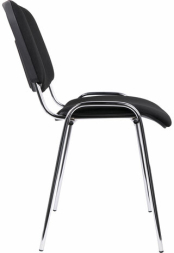Стул для персонала и посетителей "ИЗО", хромированный каркас, ткань черная С-11, В-14