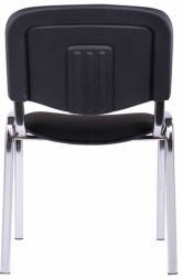 Стул для персонала и посетителей "ИЗО", хромированный каркас, ткань черная С-11, В-14