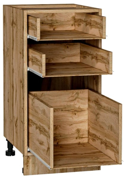 Шкаф нижний 3 ящика Кухня Валерия ШН3Я 400 (глянец)