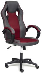 Кресло RACER GT new кож/зам/ткань, металлик/бордо, 36/13