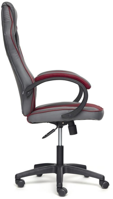Кресло RACER GT new кож/зам/ткань, металлик/бордо, 36/13
