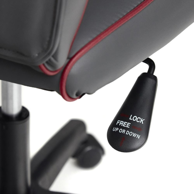 Кресло RACER GT new кож/зам/ткань, металлик/бордо, 36/13