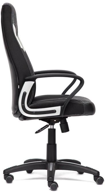 Кресло INTER кож/зам/ткань, черный/серый/серый, 36-6/207/14