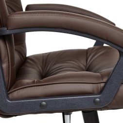 Кресло СН9944 Хром, кож/зам, коричневый, 36-36