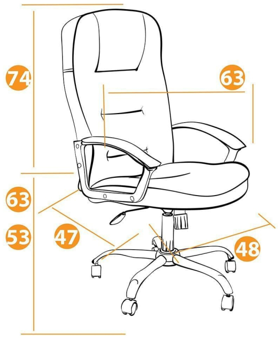 Кресло СН9944 Хром, кож/зам, коричневый, 36-36