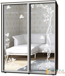 Шкаф-купе 2х дв Стандарт Пескоструй № 9