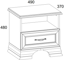 Тумба прикроватная 1S Тиффани ANREX
