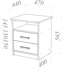 Тумба прикроватная ТП-2