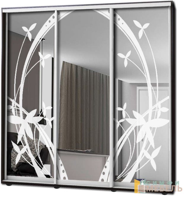 Шкаф купе 3х дв Пескоструй № 2
