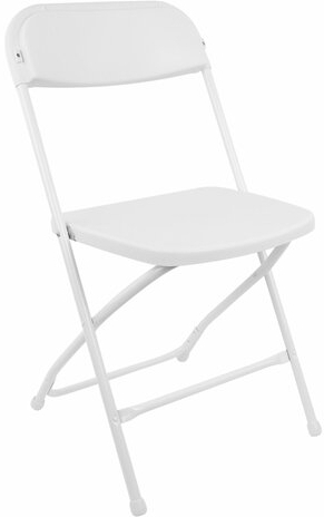 Стул складной BRABIX &quot;Golf CF-002&quot;, белый каркас, пластик белый, 532887