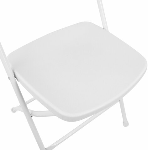 Стул складной BRABIX &quot;Golf CF-002&quot;, белый каркас, пластик белый, 532887