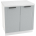 Шкаф нижний с 2 ств. ШН 800 Глетчер (Белый, Гейнсборо)