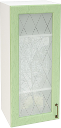 Шкаф верхний высокий со стеклом с 1 створкой Кухня Ницца ШВС 409