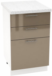 Шкаф нижний 3 ящика Кухня Валерия ШН3Я 500 (глянец)