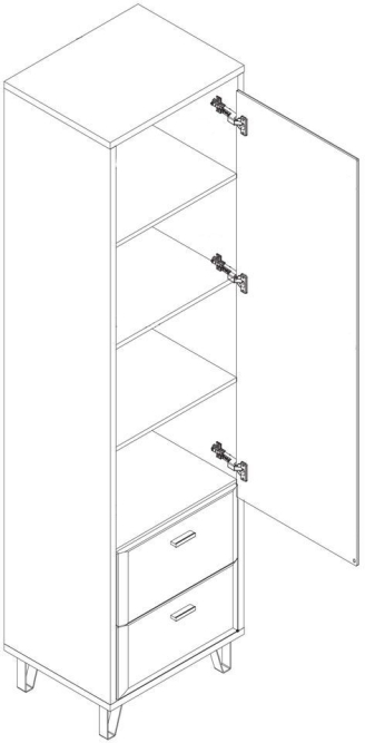Шкаф Грейс REG1D2S