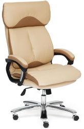 Кресло GRAND кож/зам/ткань, бежевый/бронзовый, 36-34/21