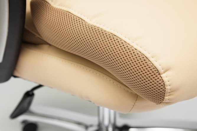 Кресло GRAND кож/зам/ткань, бежевый/бронзовый, 36-34/21