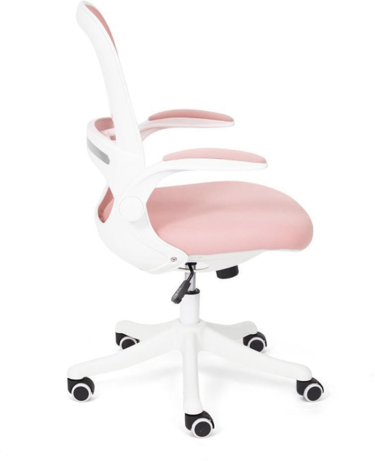 Кресло Happy white ткань, розовый