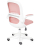 Кресло Happy white ткань, розовый