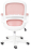 Кресло Happy white ткань, розовый