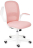 Кресло Happy white ткань, розовый