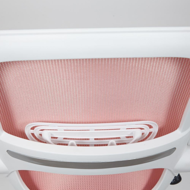 Кресло Happy white ткань, розовый