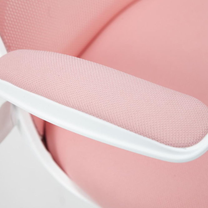Кресло Happy white ткань, розовый