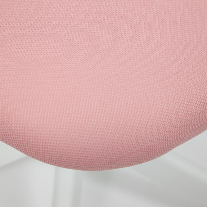 Кресло Happy white ткань, розовый