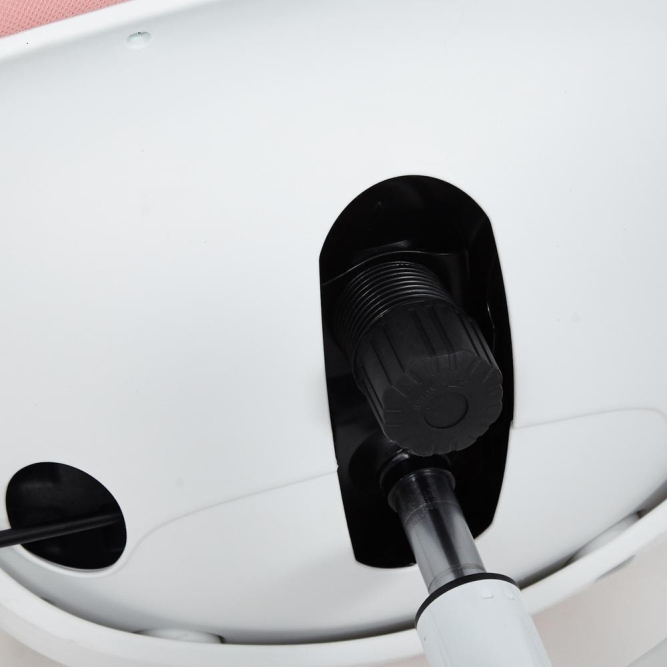 Кресло Happy white ткань, розовый