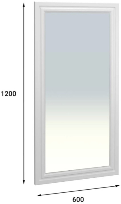 Зеркало «Монблан» МБ-40 белое дерево