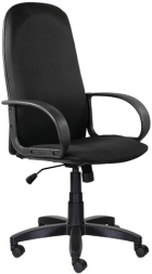 Кресло офисное BRABIX "Praktik EX-279", ткань JP/кожзам, черное, 532019