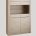 Шкаф мини 2-х ств. (стекло) Саманта (Дуб харбор белый)
