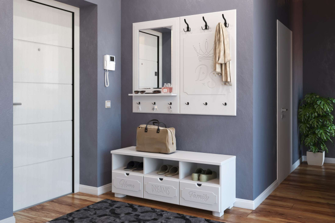 Зеркало ДримСтар ДС-41 белое дерево