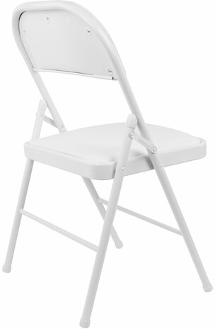 Стул складной BRABIX "Golf Plus CF-003 КОМФОРТ", белый каркас, кожзам белый, 532888