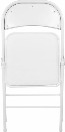 Стул складной BRABIX "Golf Plus CF-003 КОМФОРТ", белый каркас, кожзам белый, 532888