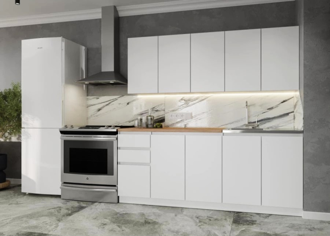 Кухня Мори 2.0 (МП/3) Белый