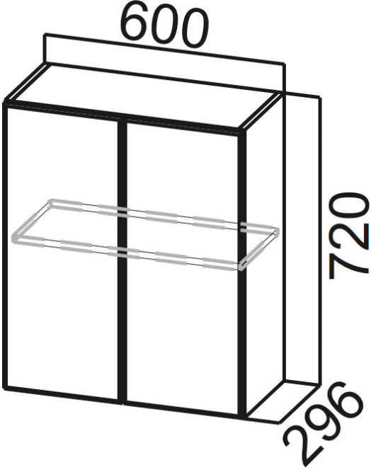 Шкаф навесной 600 Модус