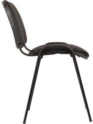 Стул для персонала и посетителей "ИЗО", черный каркас, кожзаменитель черный, Z-11