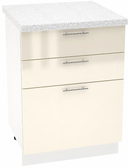 Шкаф нижний 3 ящика Кухня Валерия ШН3Я 600 (глянец)