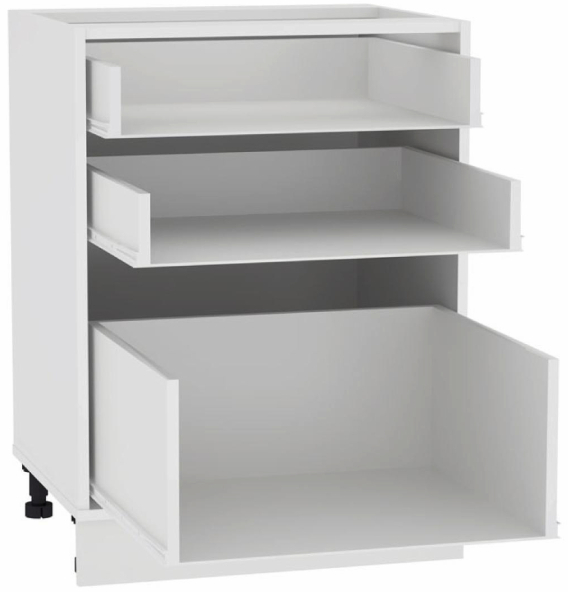 Шкаф нижний 3 ящика Кухня Валерия ШН3Я 600 (глянец)