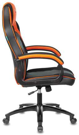 Кресло компьютерное Zombie VIKING 2 AERO, экокожа/ткань, черное/оранжевое, 1364177