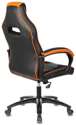 Кресло компьютерное Zombie VIKING 2 AERO, экокожа/ткань, черное/оранжевое, 1364177