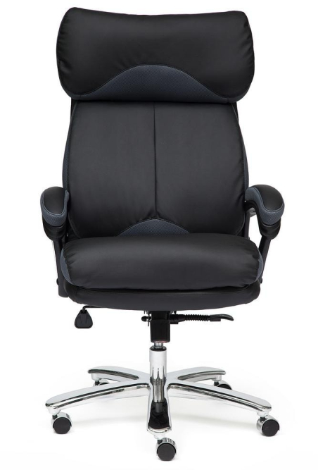 Кресло GRAND кож/зам/ткань, черный/серый, 36-6/12