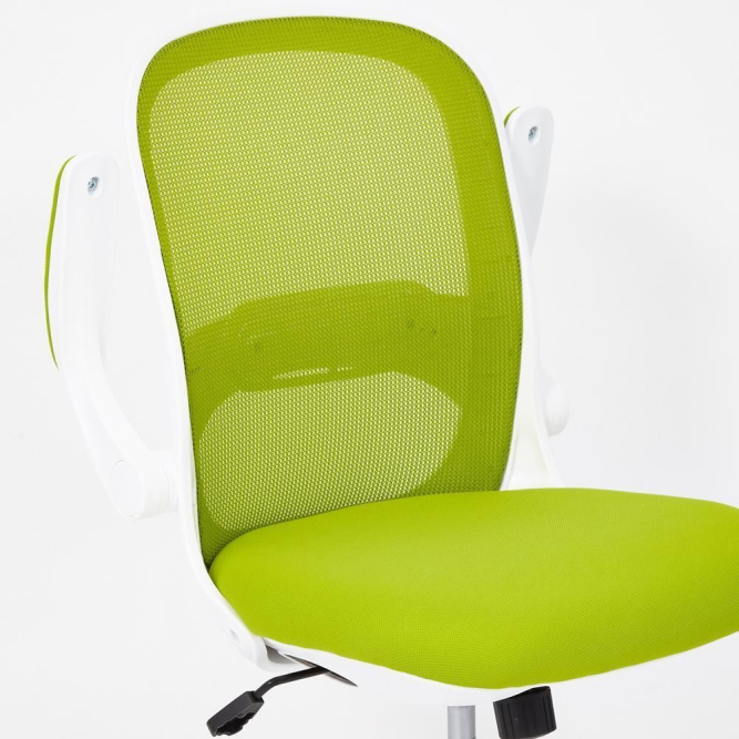 Кресло Happy white ткань, зеленый