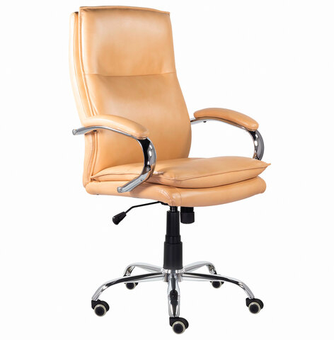 Кресло офисное BRABIX PREMIUM "Cuba EX-542", экокожа, бежевое, 532551