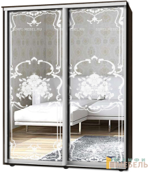 Шкаф-купе 2х дв Стандарт Пескоструй № 108