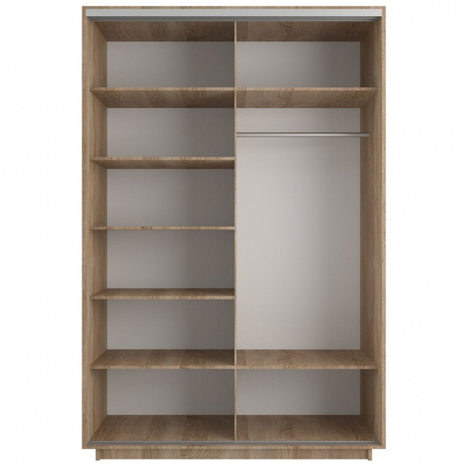 Шкаф-купе Экспресс 2-х дверный ( ЛДСП/Зеркало) Сонома