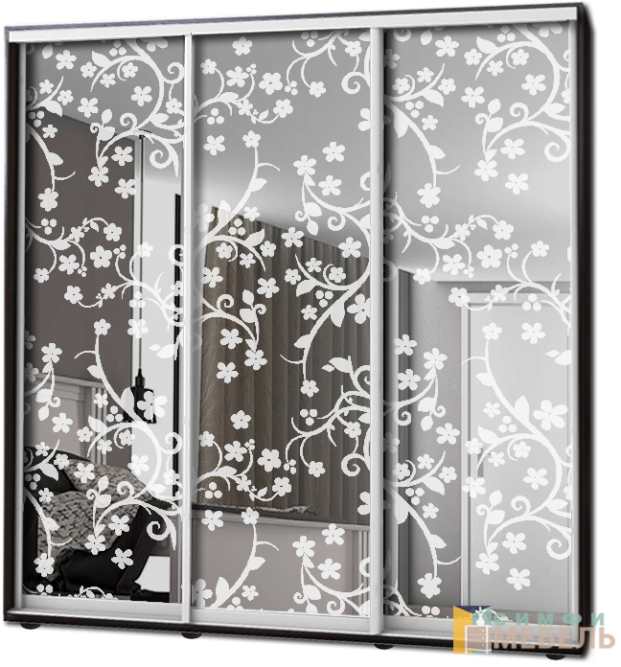 Шкаф купе 3х дв Пескоструй № 4