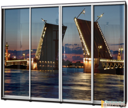 Шкаф купе 4х дв Фотопечать № 29