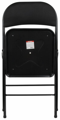 Стул складной BRABIX "Golf Plus CF-003 КОМФОРТ", чёрный каркас, чёрная ткань, 532889